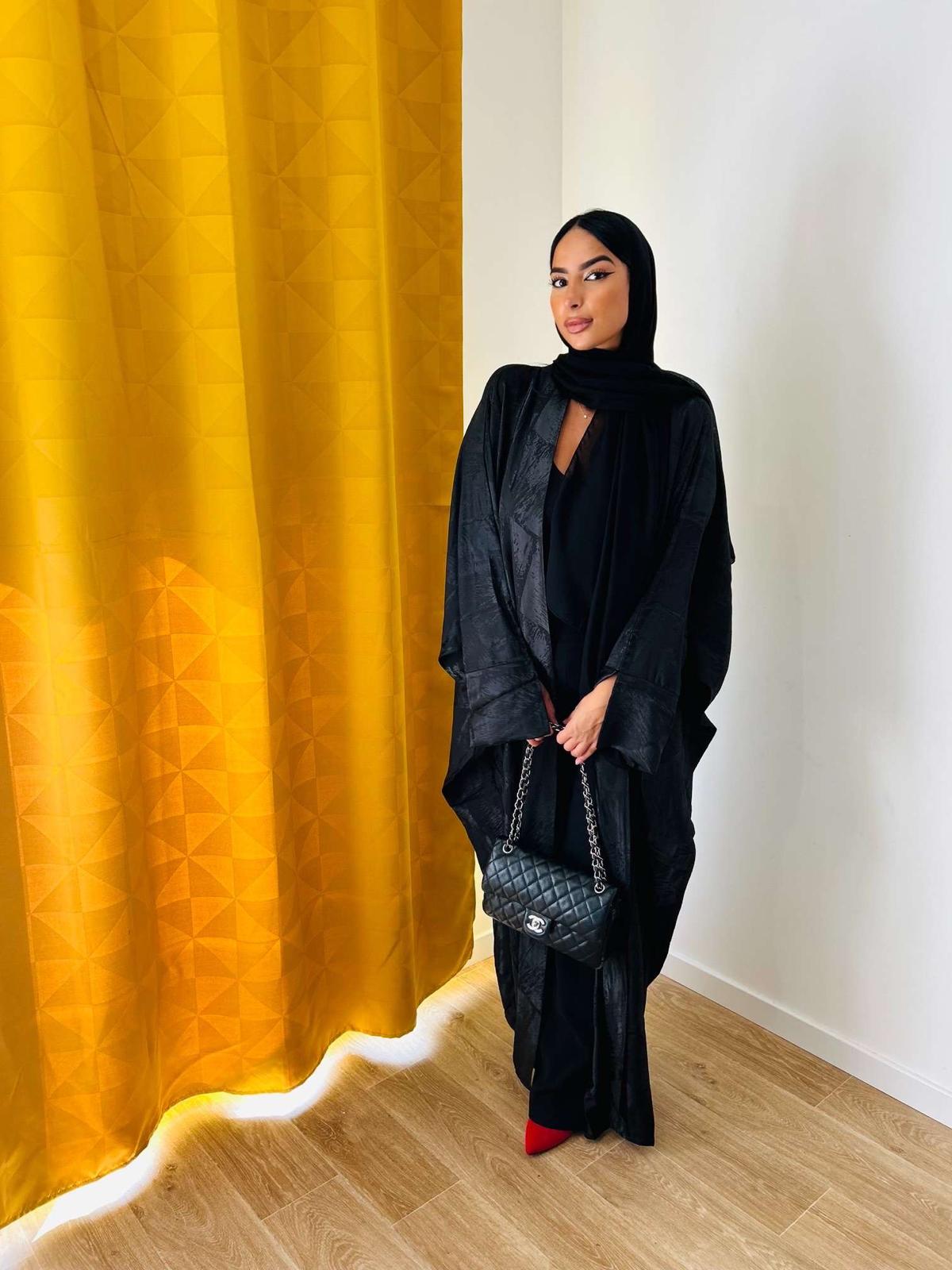 Kimono marbré noir & gris