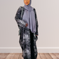 kimono marbré violet