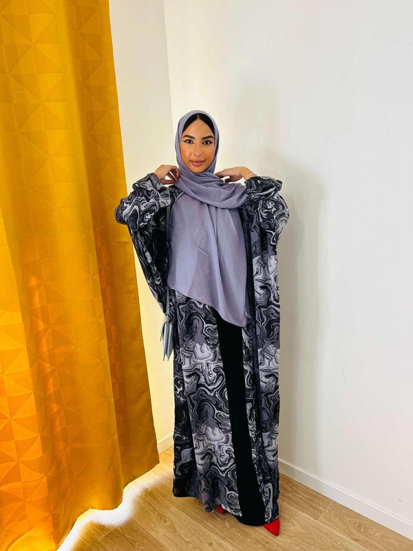 kimono marbré violet